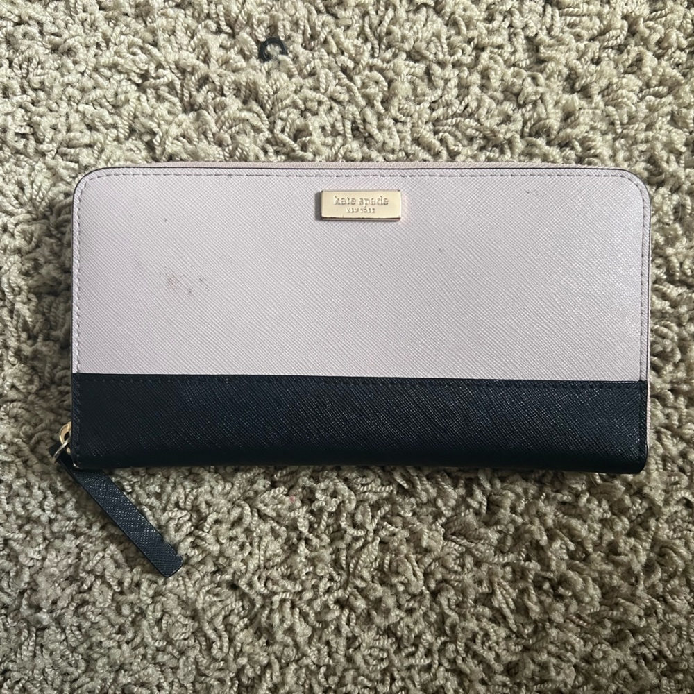 Kate Spade Beige and Black Large Wallet